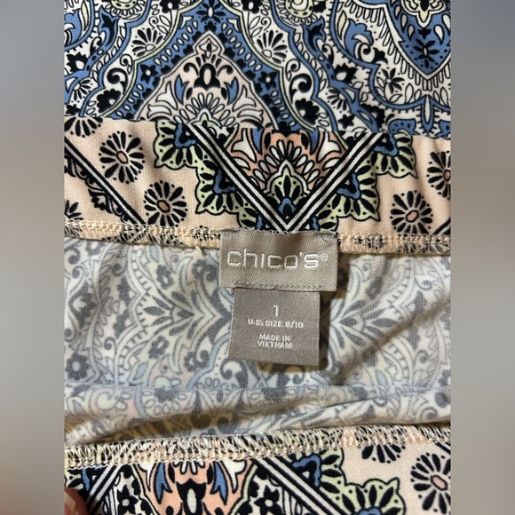 Chico's Black and White Asymmetrical A-line Maxi Skirt - Picture 5 of 6